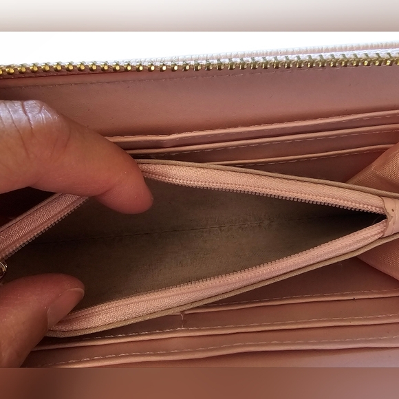 BEBE Gianna Dusty Rose Zip-Around Clutch Wallet - Picture 16 of 16